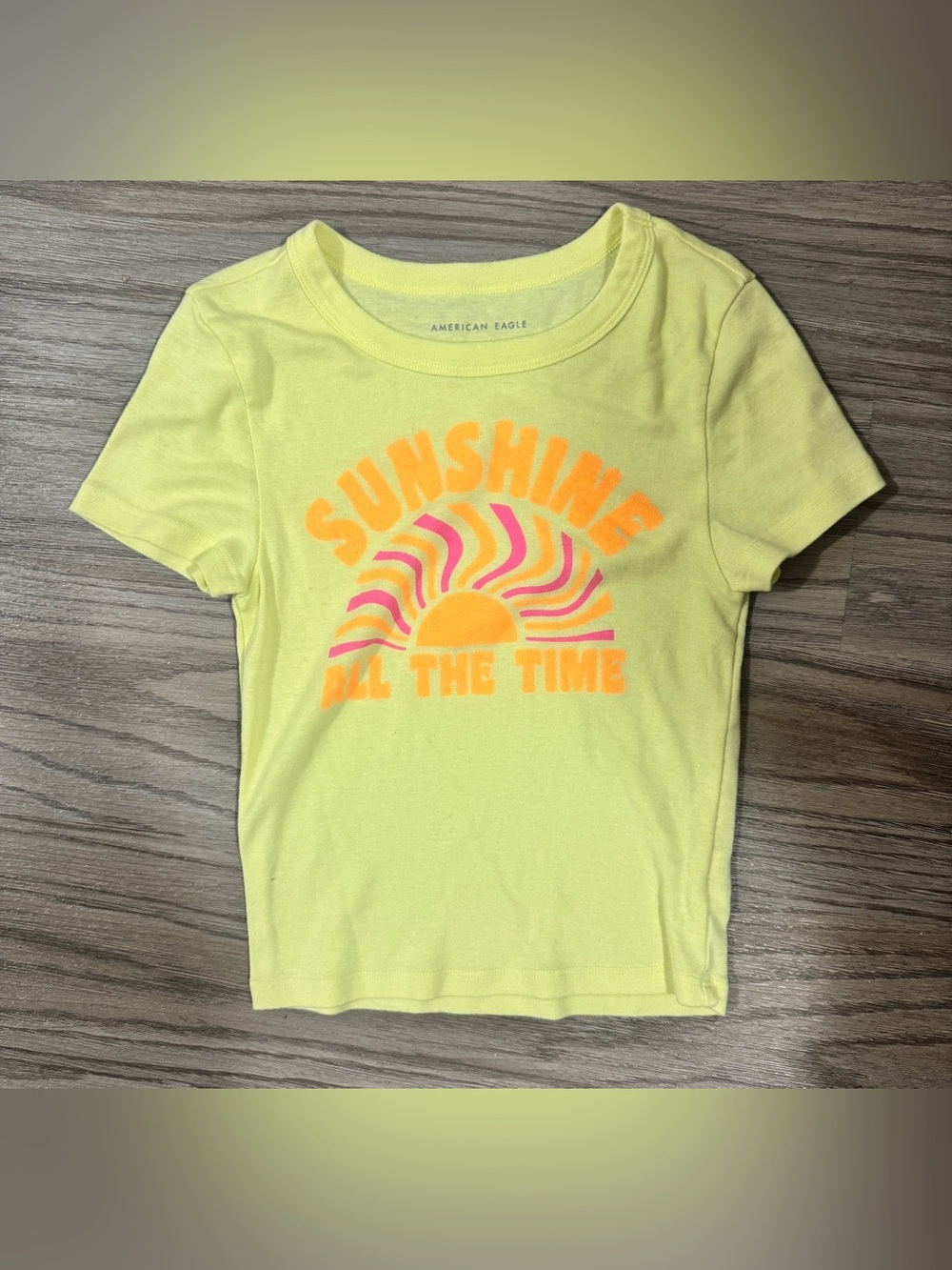 American Eagle Boho Coastal Summer Festival   Baby Tee Woman’s Size Small